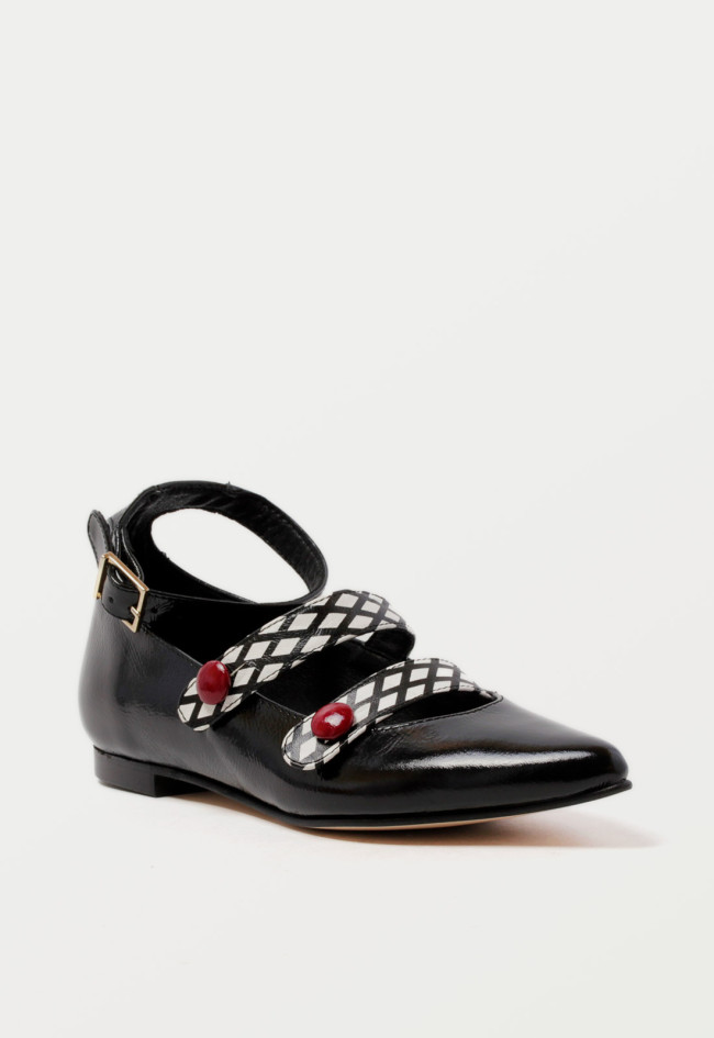 Zapato merceditas de mujer negro Glo lauri