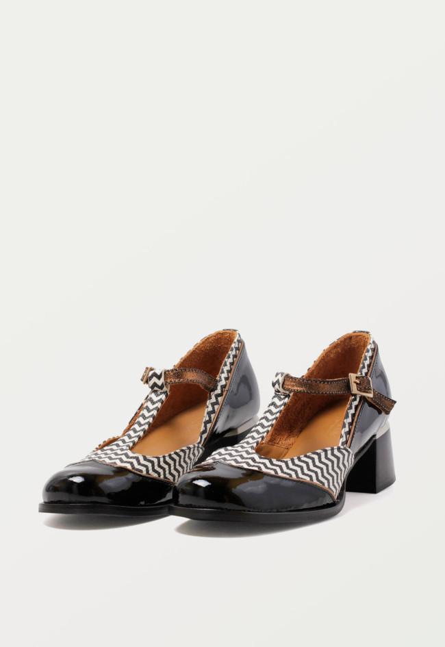 Zapato mary jane de mujer negro Nemonic 2053