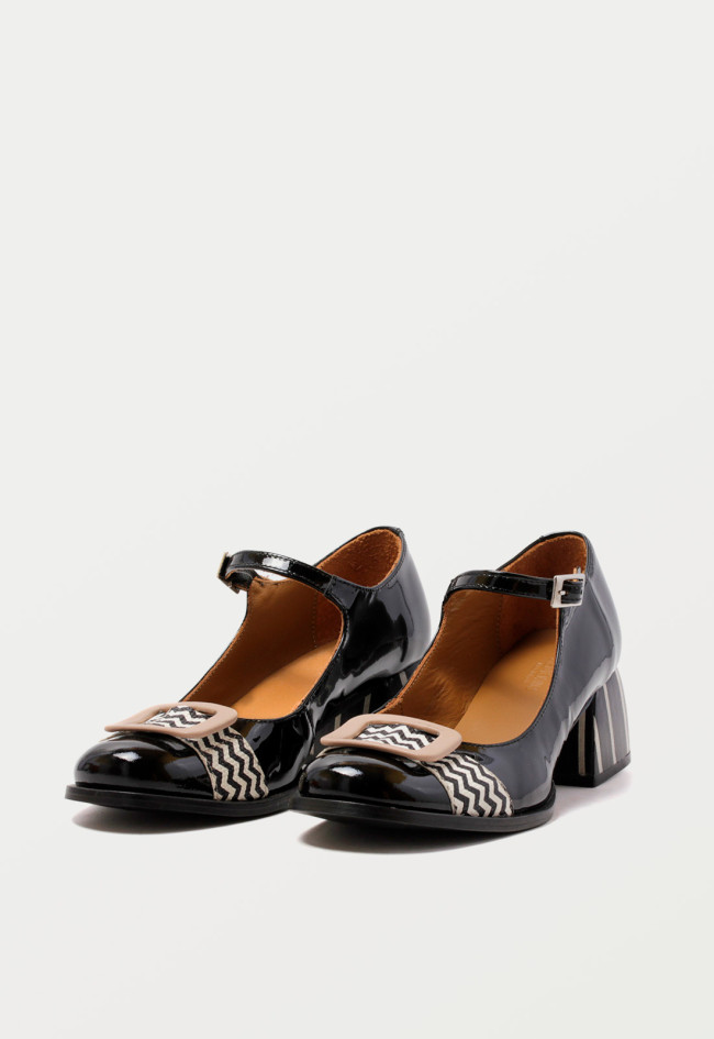 Zapato mary jane de mujer negro Nemonic 2332