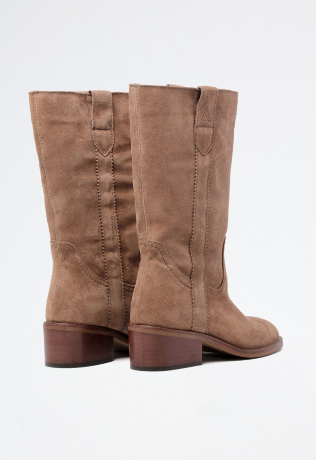 Bota campera de mujer taupe Glo keira 6732