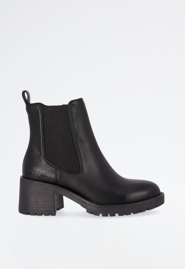 Botín tacón elásticos de mujer negro Chika 10 susy 02