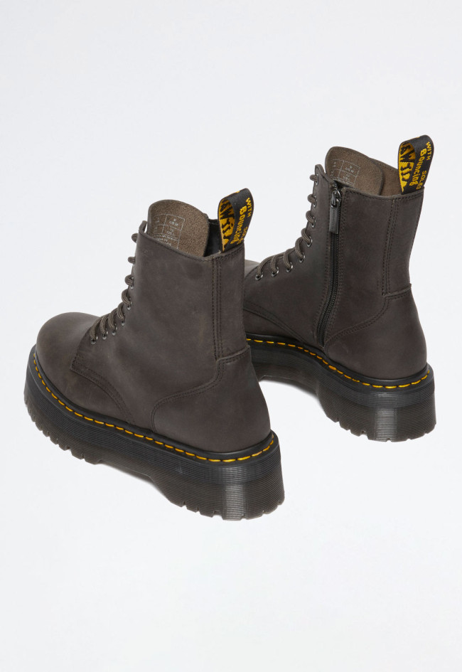 Botín militar de mujer gris Dr Martens jadon