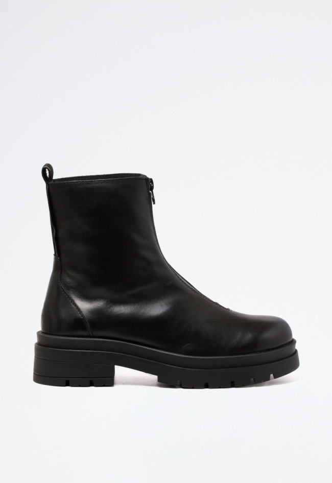 Botín piel plataforma de mujer negro VAS v006 l-173