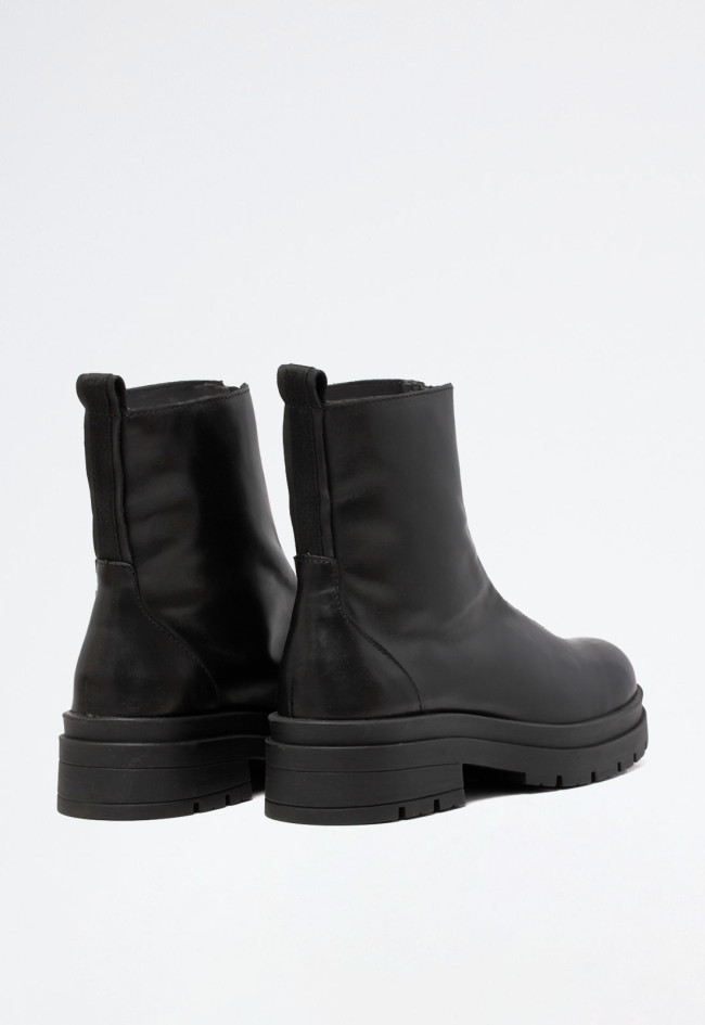 Botín piel plataforma de mujer negro VAS v006 l-173