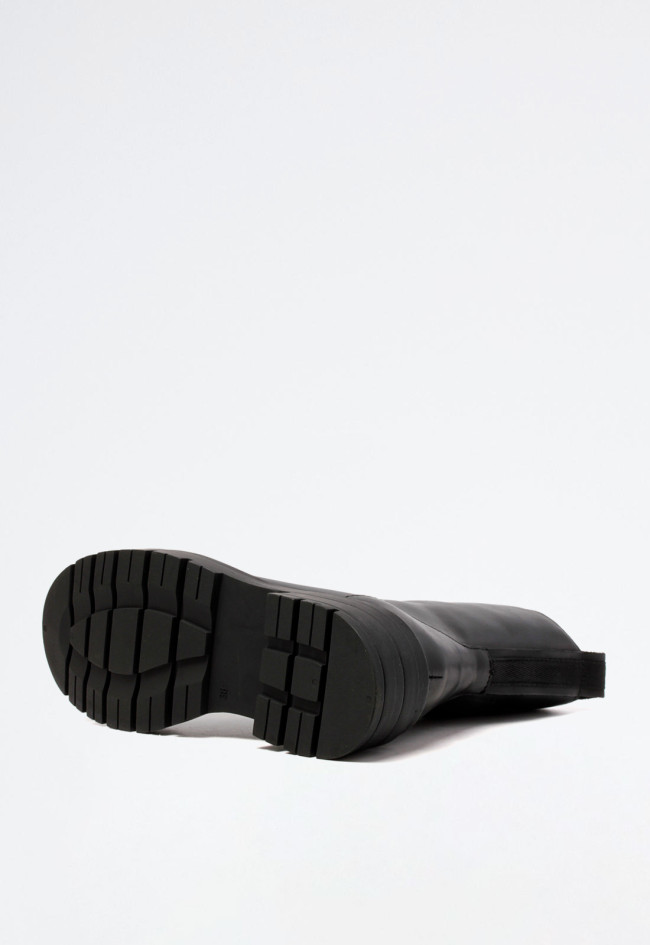 Botín piel plataforma de mujer negro VAS v006 l-173