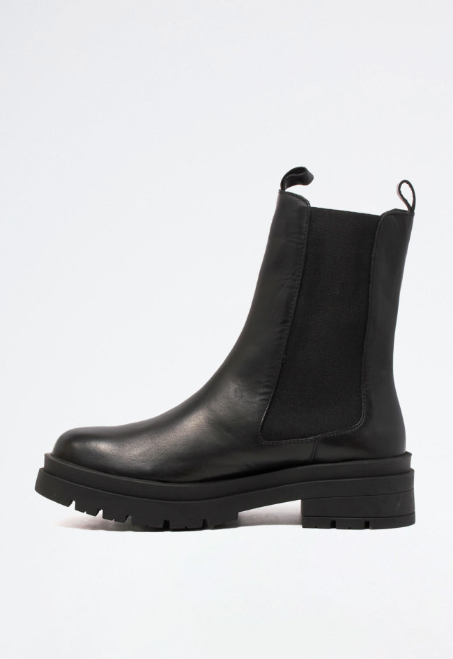 Botín piel plataforma de mujer negro VAS t449 l-174