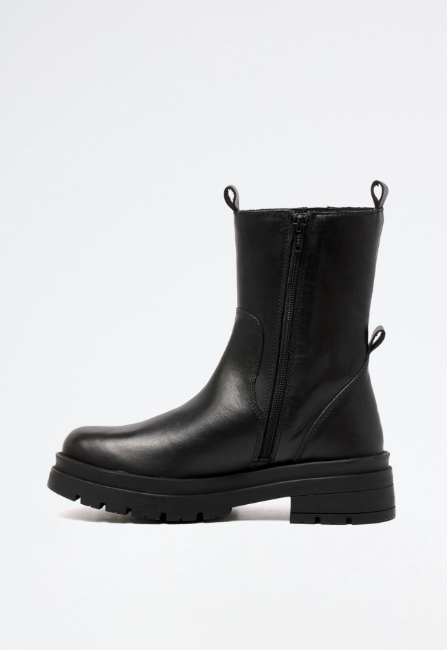 Botín piel plataforma de mujer negro VAS v001 l-149