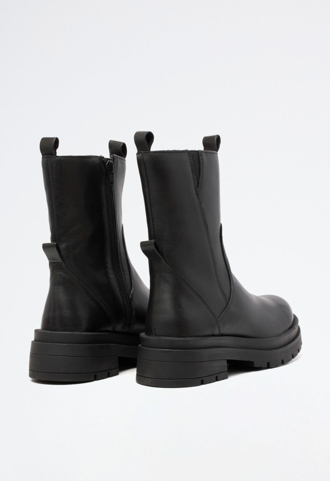 Botín piel plataforma de mujer negro VAS v001 l-149