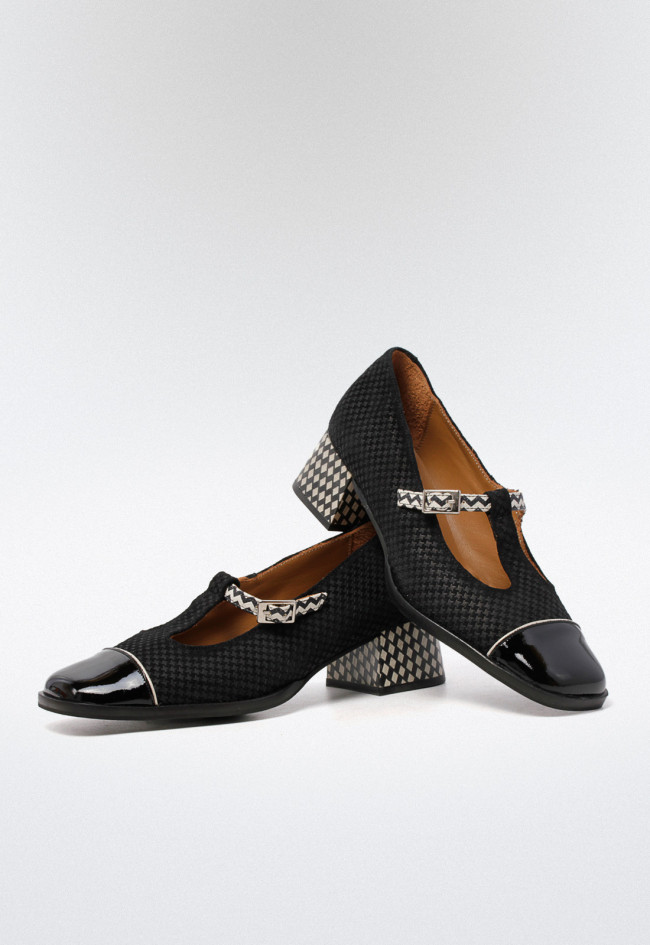 Zapato mary jane de mujer negro Nemonic 2392