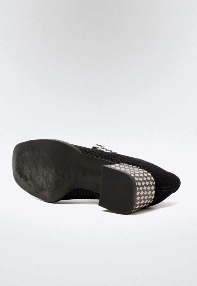 Zapato mary jane de mujer negro Nemonic 2392