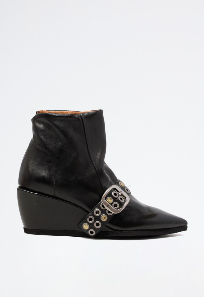 Botín biker tachas de mujer negro A.S. 98 b83201