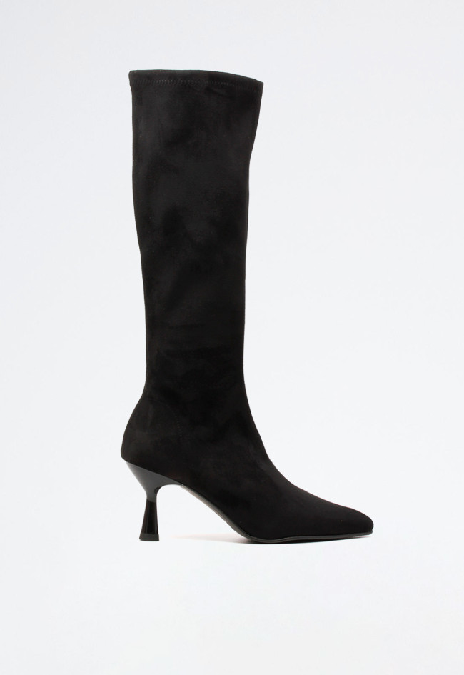 Bota tacón kitten de mujer negro MISS ELASTIC 77041-ae-05