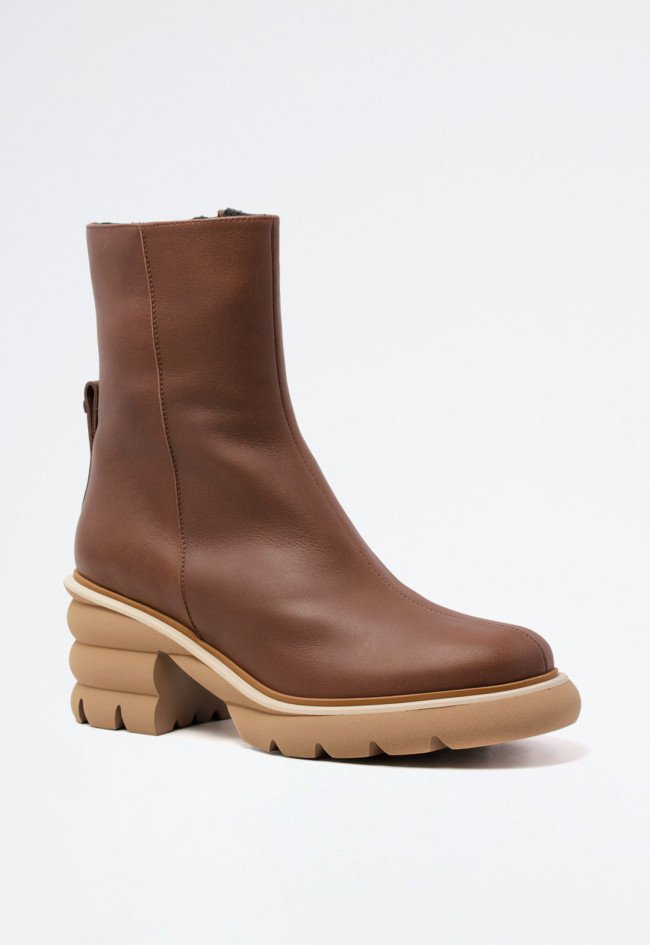 Botín plataforma de mujer cuero Doralatina 53041-2