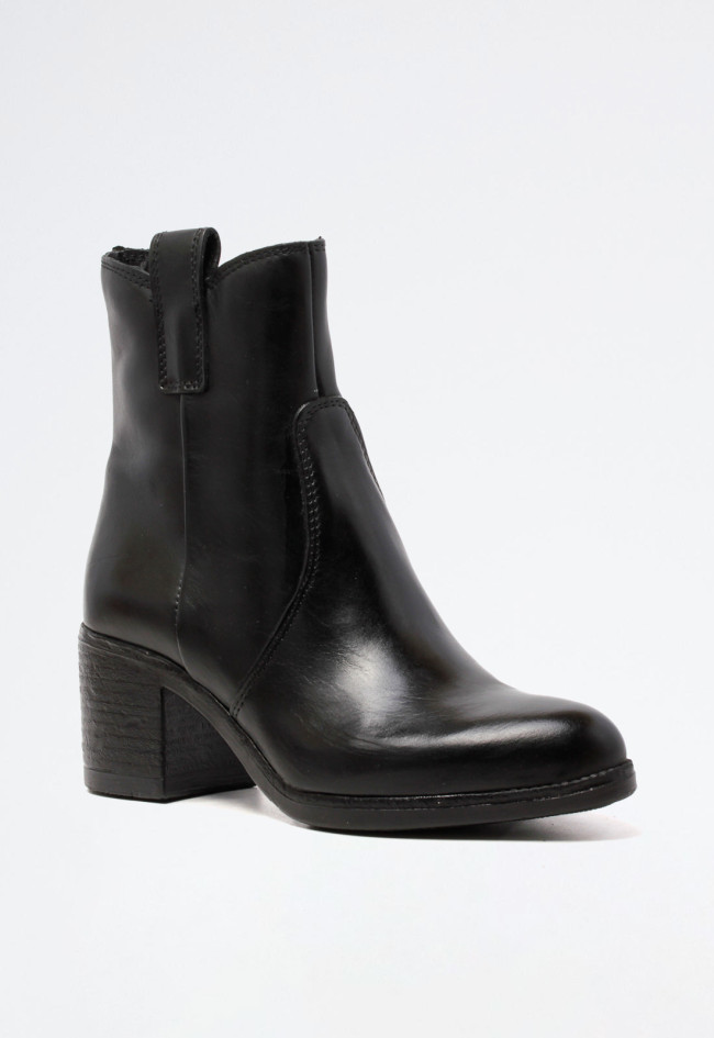 Botín campero piel de mujer negro Mjus l49202