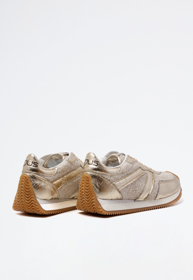 Deportivo brillo de mujer beige Mjus l14113