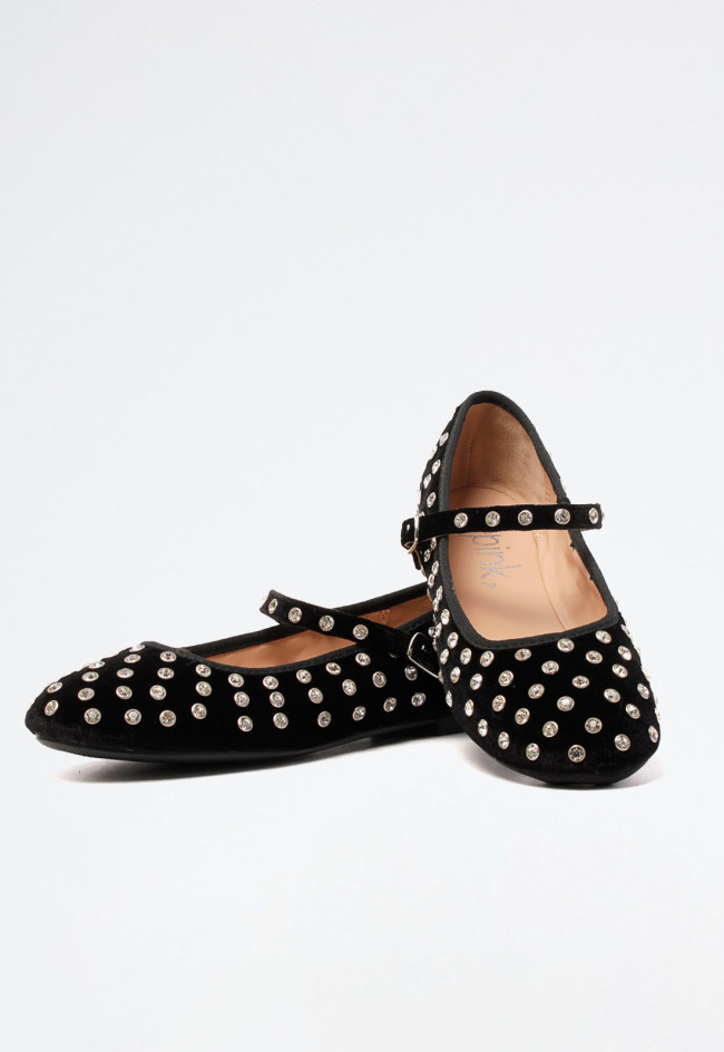 Bailarina tachas de mujer negro Why Pink? 191