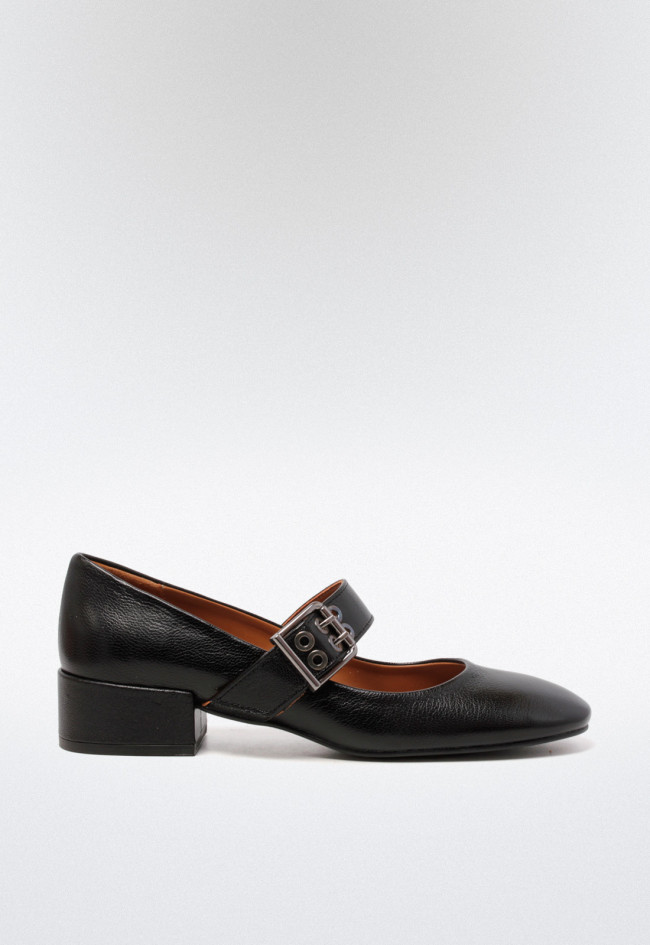 Zapato mary jane de mujer negro VAS 9756