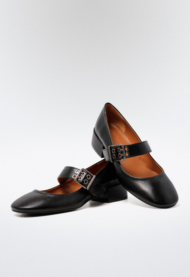Zapato mary jane de mujer negro VAS 9756