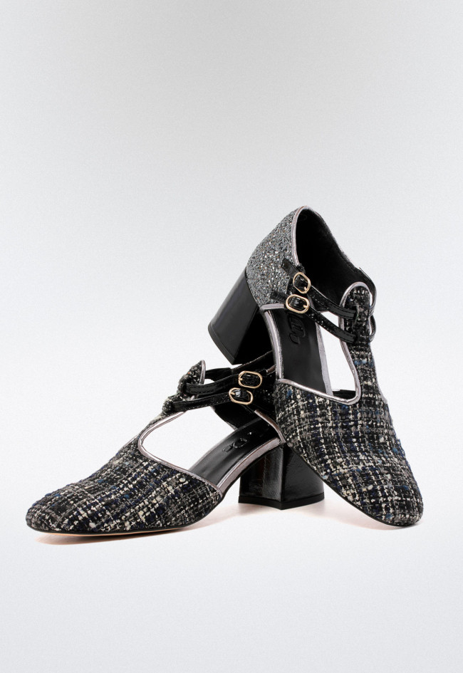 Zapato mary jane de mujer gris Glo lusi