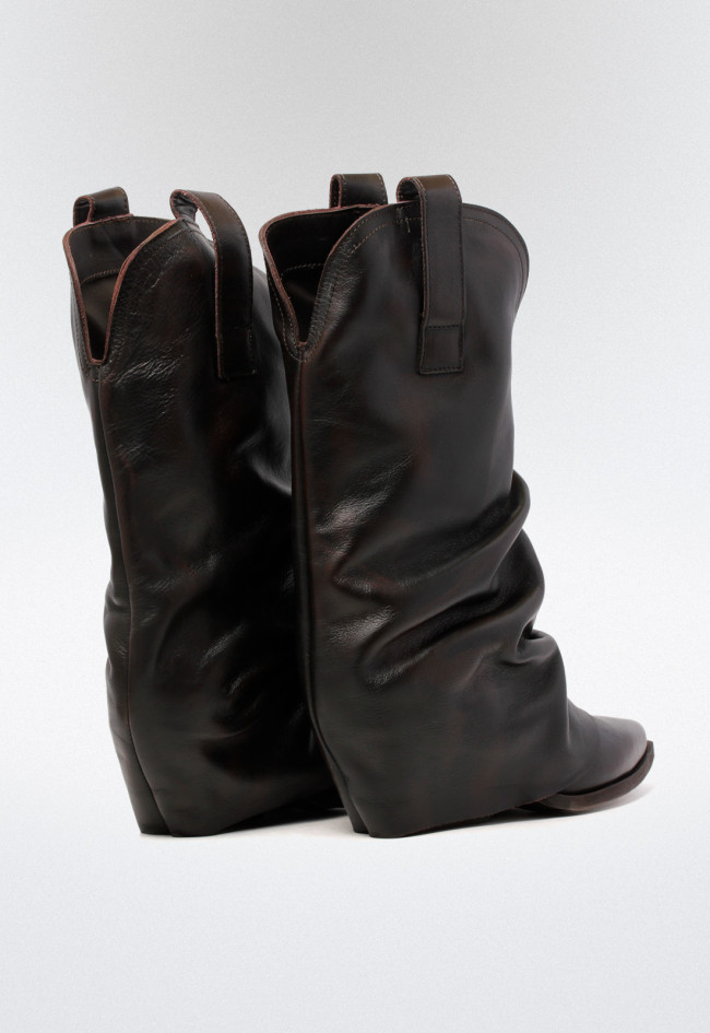 Bota cowboy de mujer cuero The Icona tx410