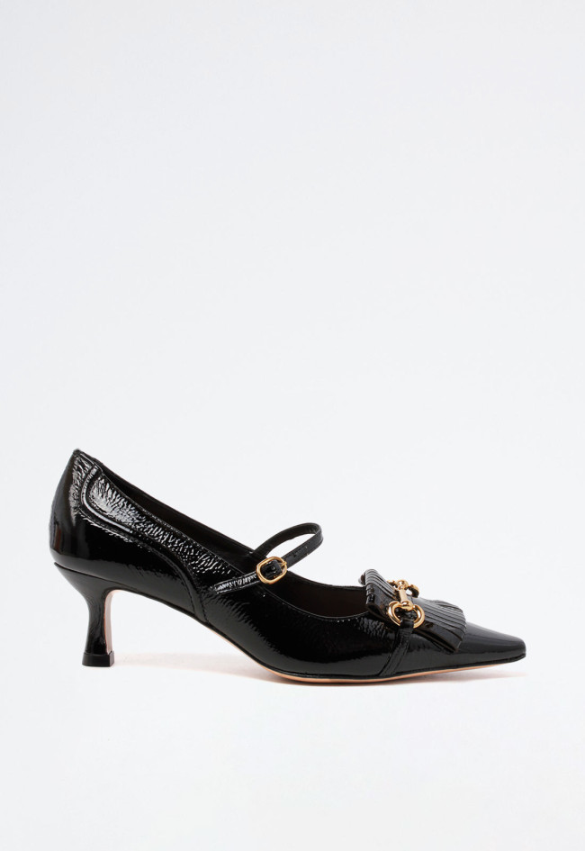 Zapato tacón piel de mujer negro Unique 1472039