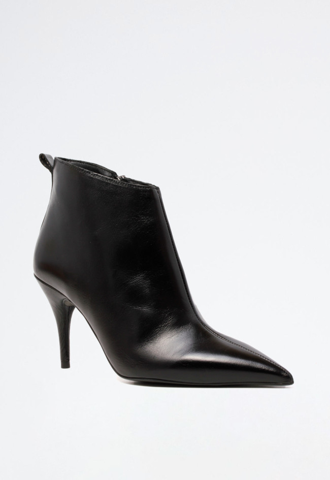 Botín piel tacón kitten de mujer negro VAS 9737