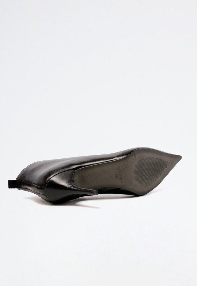 Botín piel tacón kitten de mujer negro VAS 9737