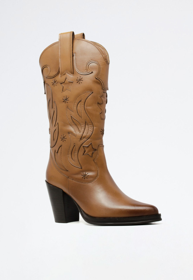 Bota cowboy piel de mujer cuero Glo ki-5198