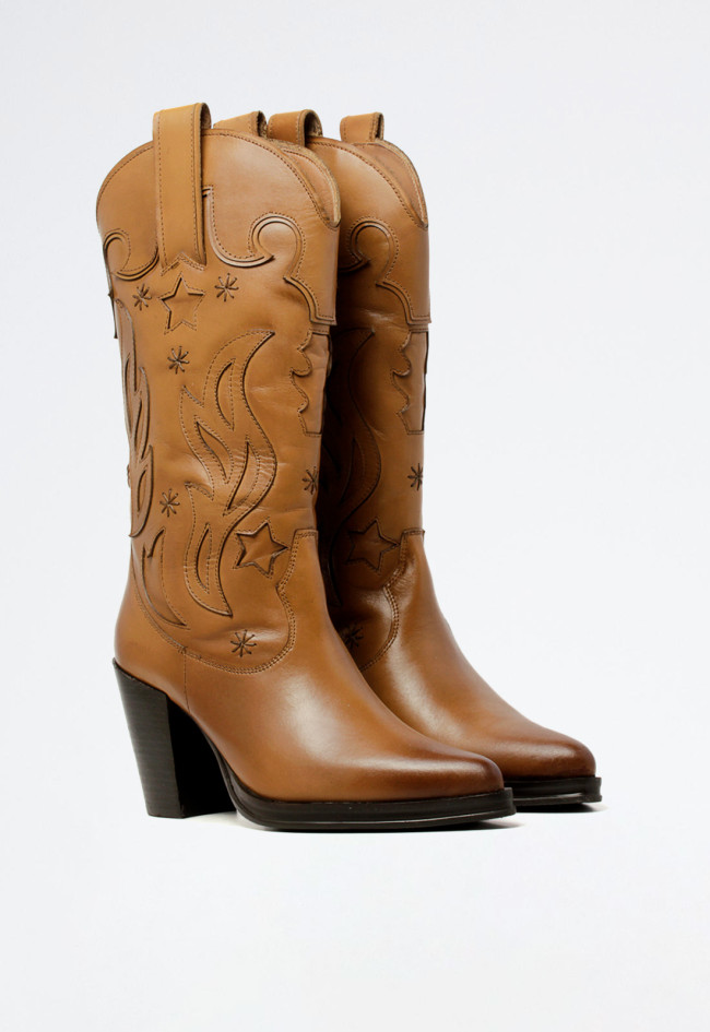 Bota cowboy piel de mujer cuero Glo ki-5198