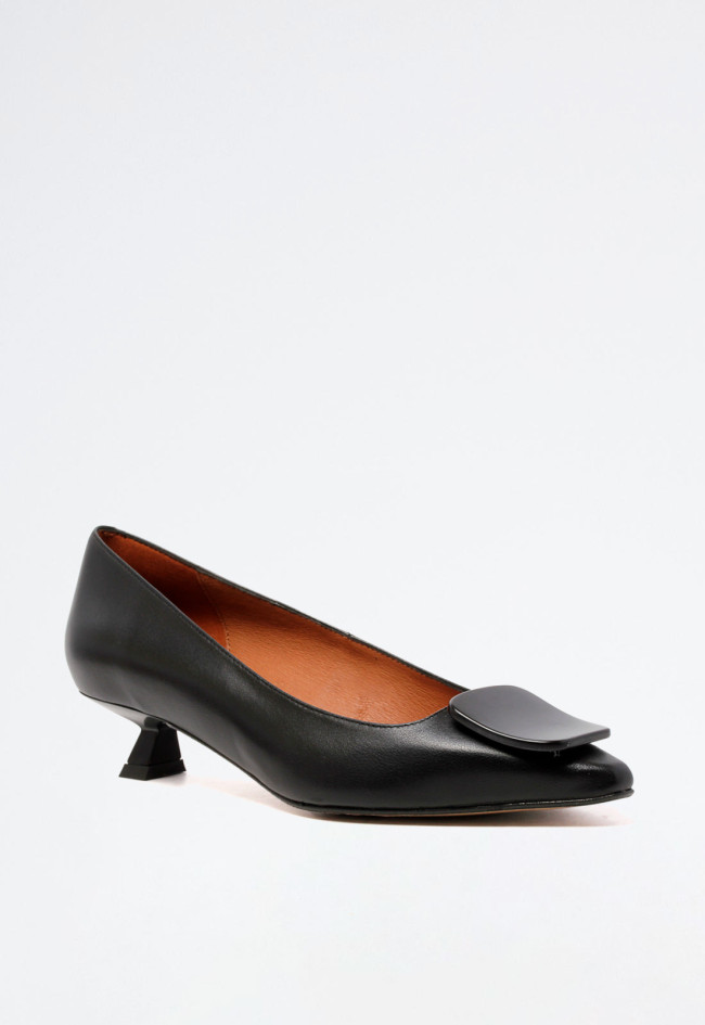 Zapato tacón piel de mujer negro Alarcón 24541-273a