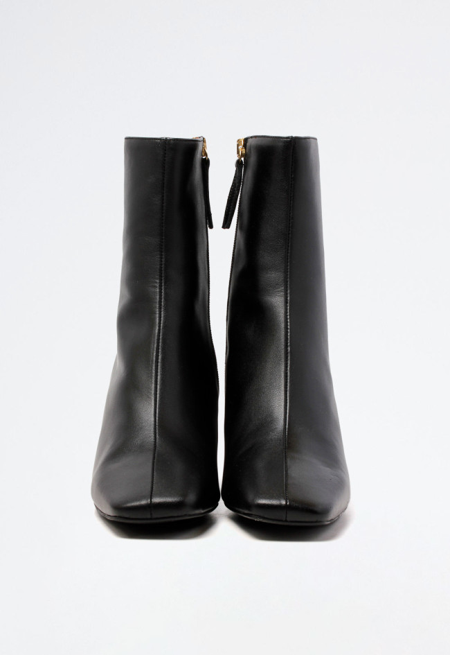 Botín tacón cuadrado piel de mujer negro Alarcón 24559-795c