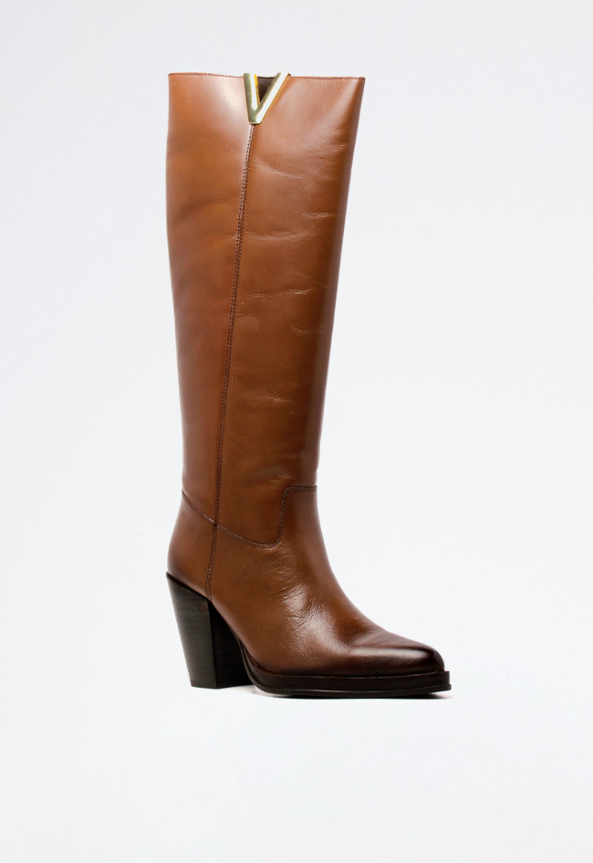 Bota campera piel de mujer marrón Glo ki-5162