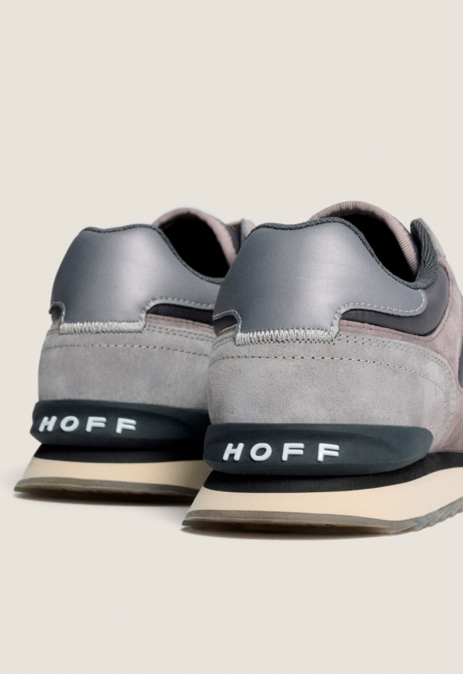 Zapatilla hombre Hoff City Berlin – zapatillas retro de piel y terciopelo con suela ilustrada