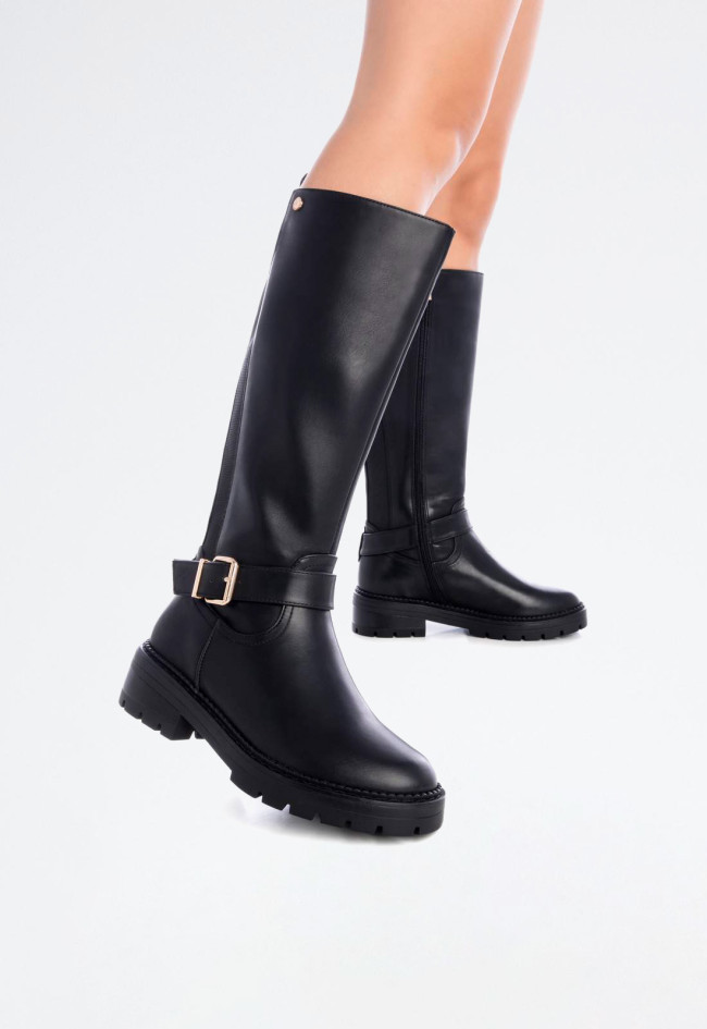 Bota biker de mujer negro Xti 14308901