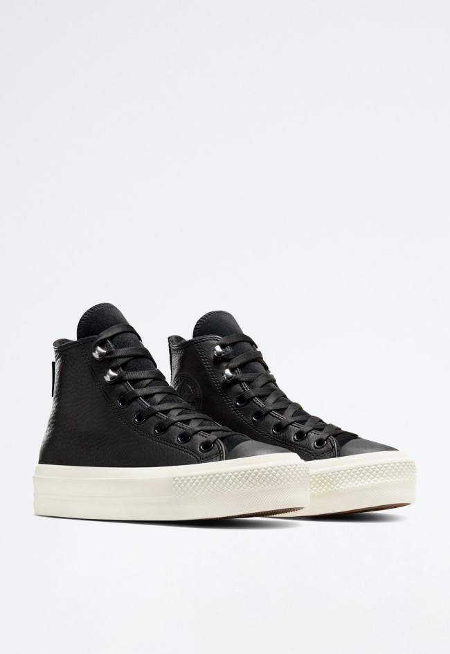 Deportivo de mujer negro Converse chuck taylor all star lift platform water repellent leather