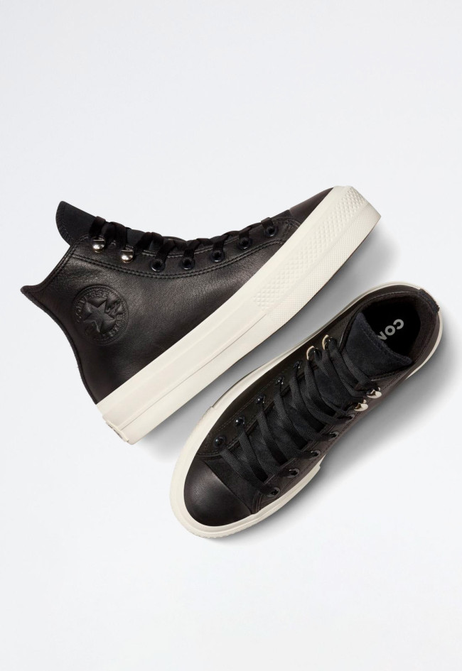 Deportivo de mujer negro Converse chuck taylor all star lift platform water repellent leather