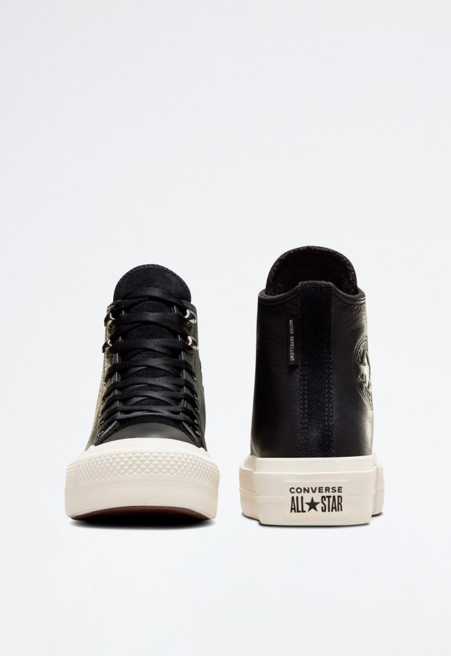 Deportivo de mujer negro Converse chuck taylor all star lift platform water repellent leather