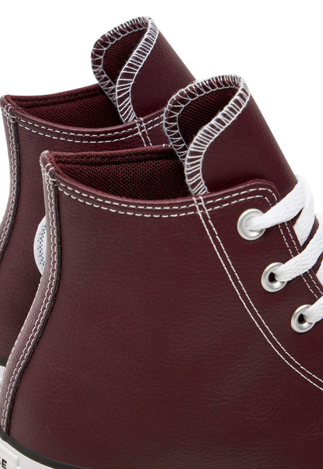 Deportivo de mujer burdeos Converse chuck taylor all star faux leather