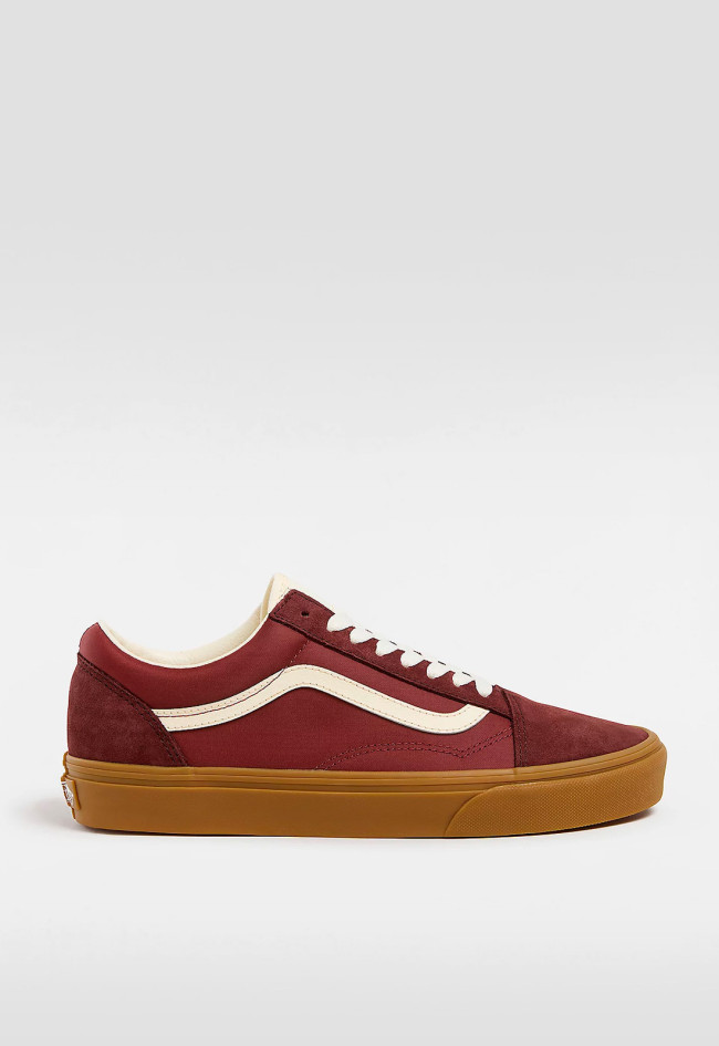 Deportivo de hombre burdeos VANS old skool sporty brown/gum