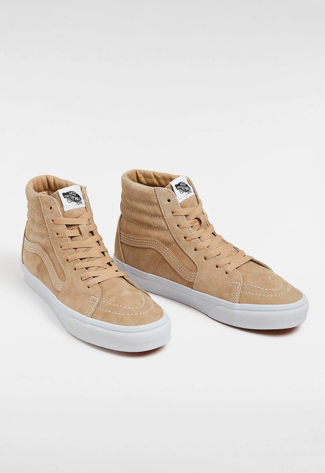Deportivo de mujer tostado VANS sk8-hi pig suede incense
