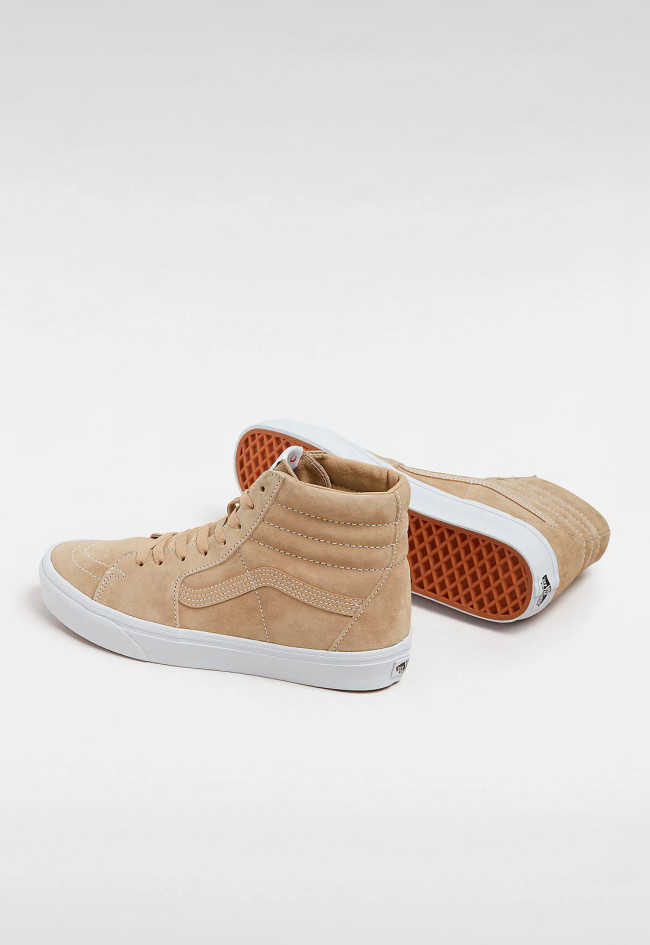 Deportivo de mujer tostado VANS sk8-hi pig suede incense