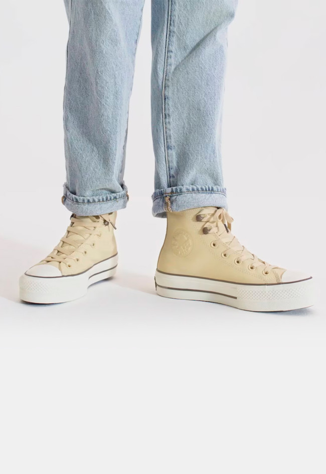Deportivo de mujer beige Converse chuck taylor all star lift