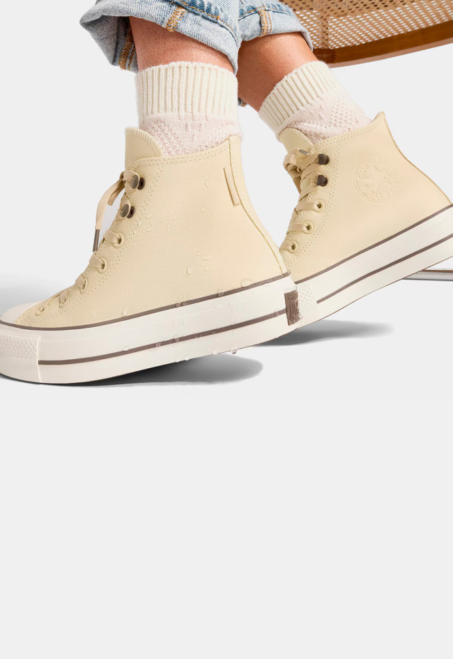 Deportivo de mujer beige Converse chuck taylor all star lift