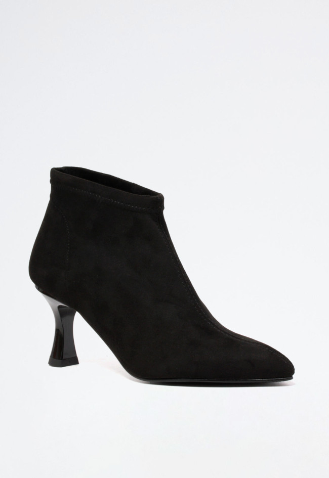 Botín tacón de mujer negro MISS ELASTIC 77035-ae-05