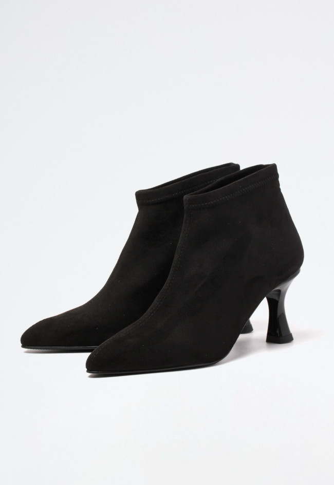 Botín tacón de mujer negro MISS ELASTIC 77035-ae-05