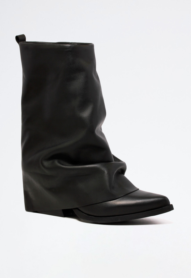 Bota cowboy polaina de mujer negro Chini Equipe an32