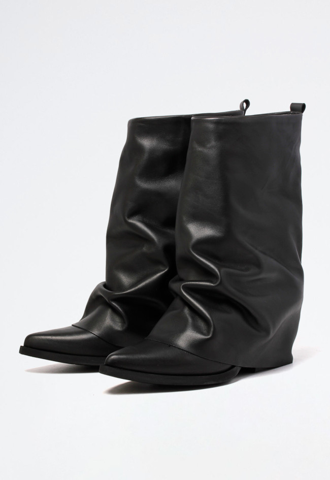 Bota cowboy polaina de mujer negro Chini Equipe an32