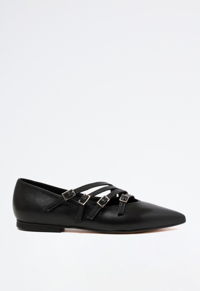 Zapato bailarina de mujer negro GLO delia 2187