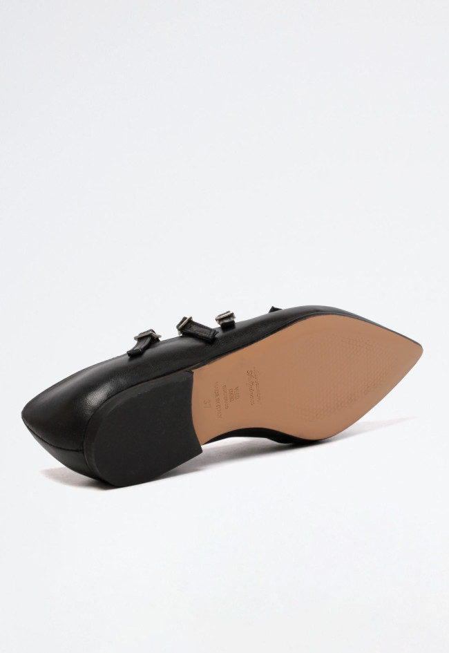Zapato bailarina de mujer negro GLO delia 2187