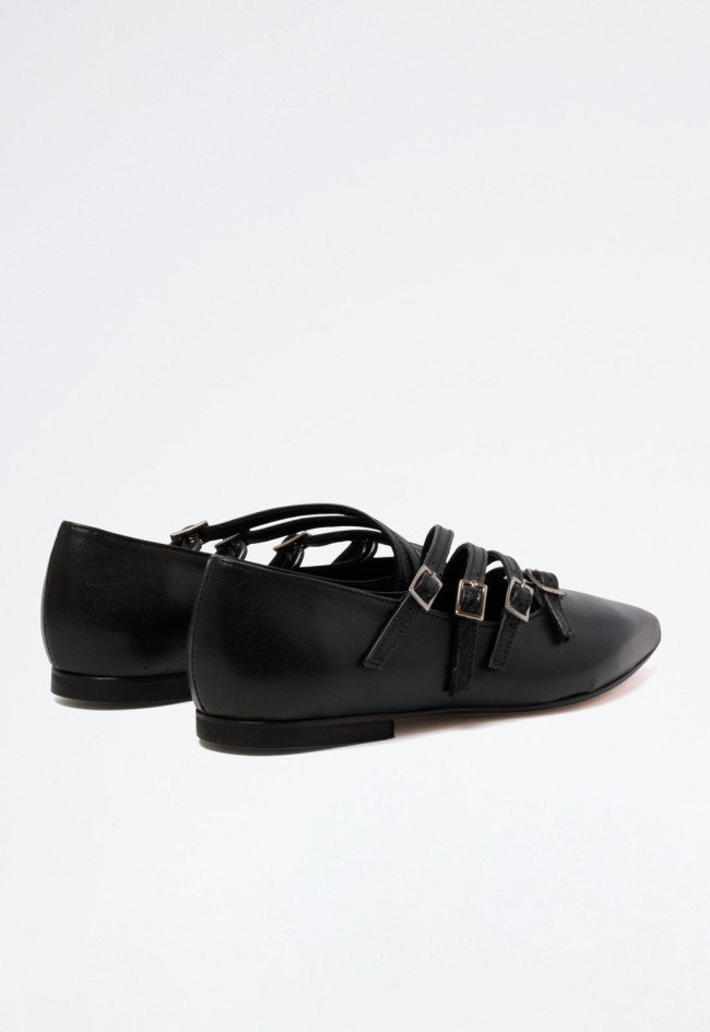 Zapato bailarina de mujer negro GLO delia 2187
